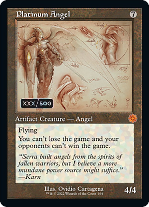 Platinum Angel (Retro Schematic) (Serial Numbered) [The Brothers' War Retro Artifacts] | Amazing Games TCG