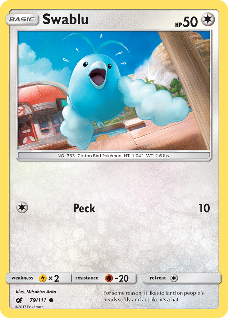 Swablu (79/111) [Sun & Moon: Crimson Invasion] | Amazing Games TCG