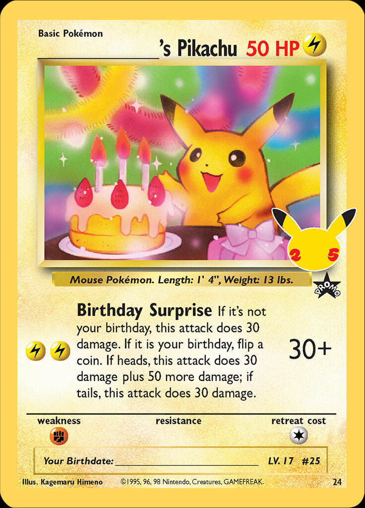 _____'s Pikachu (24) [Celebrations: 25th Anniversary - Classic Collection] | Amazing Games TCG