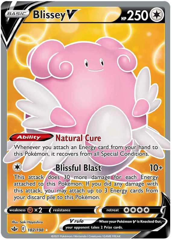 Blissey V (182/198) [Sword & Shield: Chilling Reign] | Amazing Games TCG