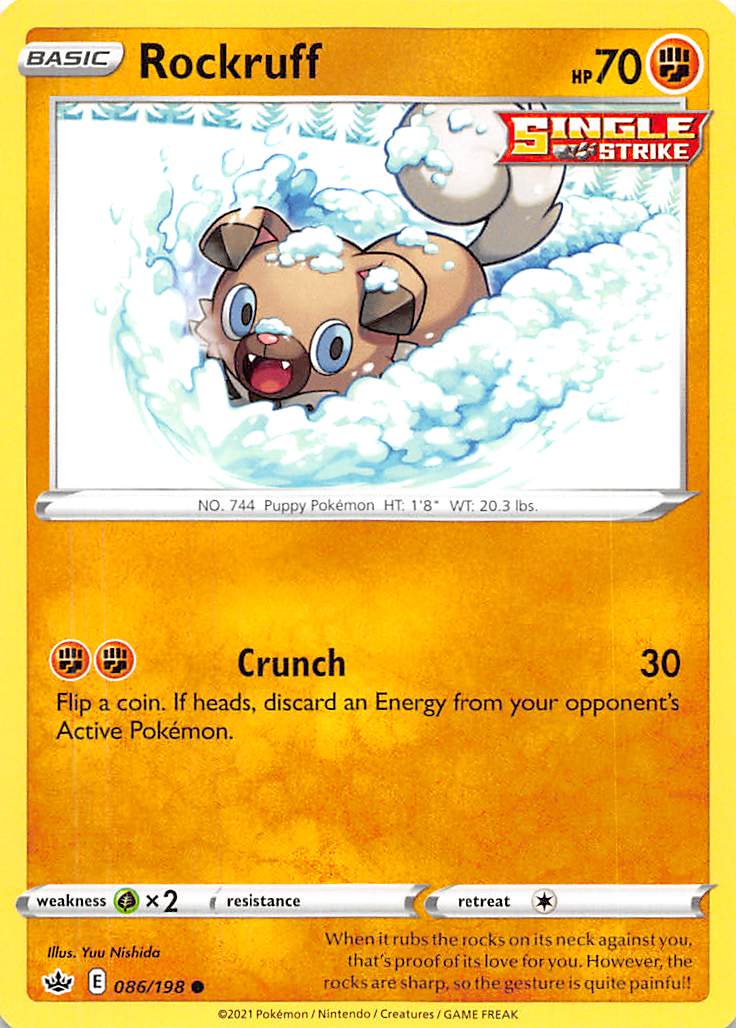 Rockruff (086/198) [Sword & Shield: Chilling Reign] | Amazing Games TCG