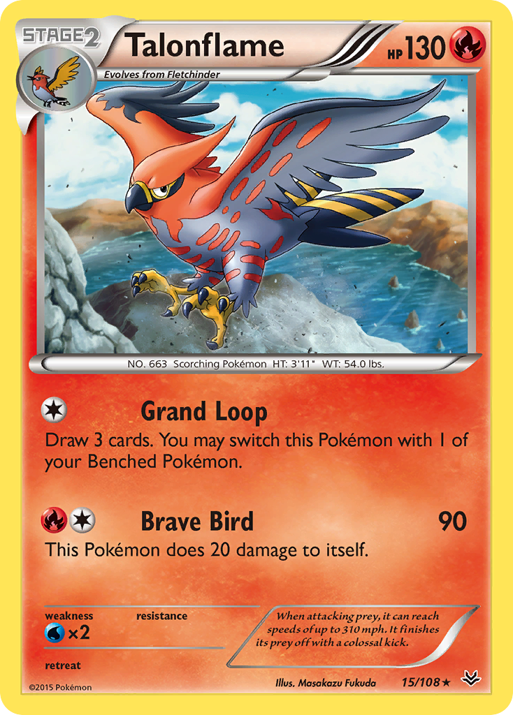 Talonflame (15/108) [XY: Roaring Skies] | Amazing Games TCG