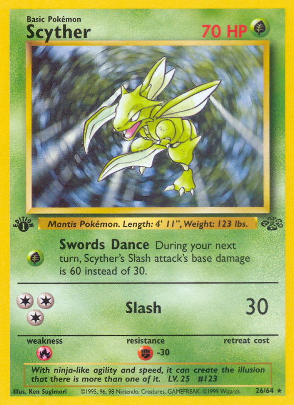 Scyther (26/64) [Jungle 1st Edition] | Amazing Games TCG