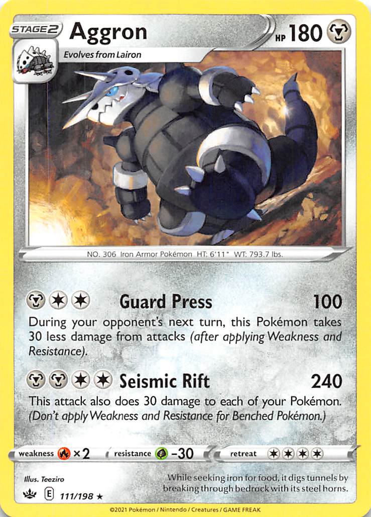 Aggron (111/198) [Sword & Shield: Chilling Reign] | Amazing Games TCG