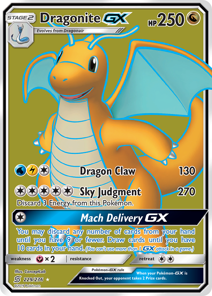 Dragonite GX (229/236) [Sun & Moon: Unified Minds] | Amazing Games TCG