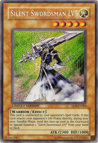 Silent Swordsman LV5 [EEN-ENSE4] Secret Rare | Amazing Games TCG