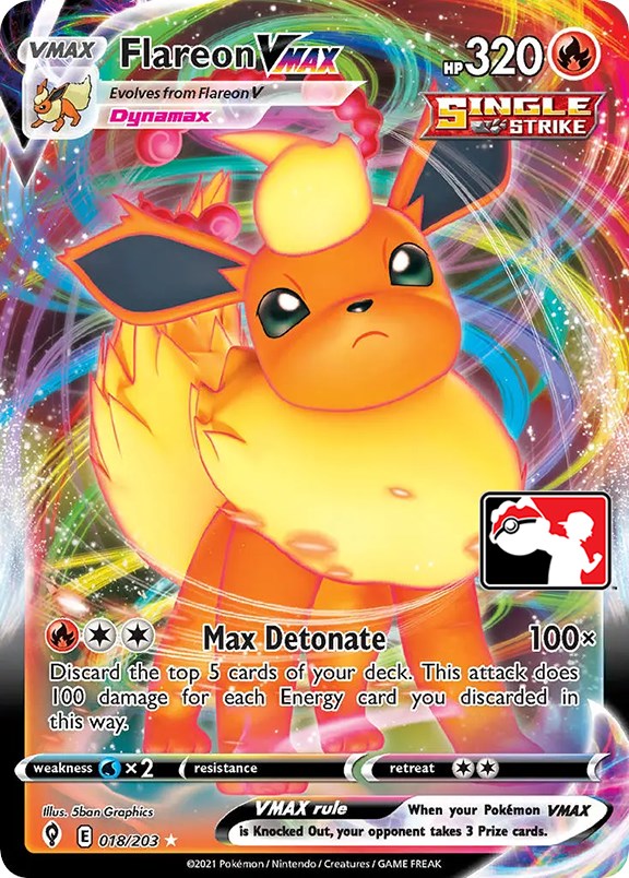 Flareon VMAX (018/203) [Prize Pack Series One] | Amazing Games TCG