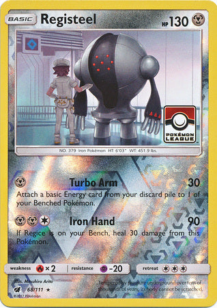 Registeel (68/111) (League Promo) [Sun & Moon: Crimson Invasion] | Amazing Games TCG