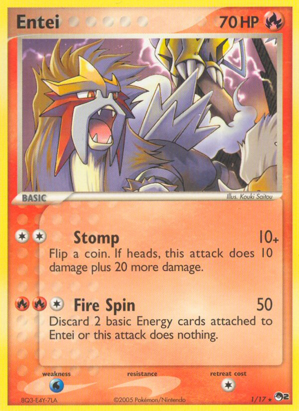 Entei (1/17) [POP Series 2] | Amazing Games TCG