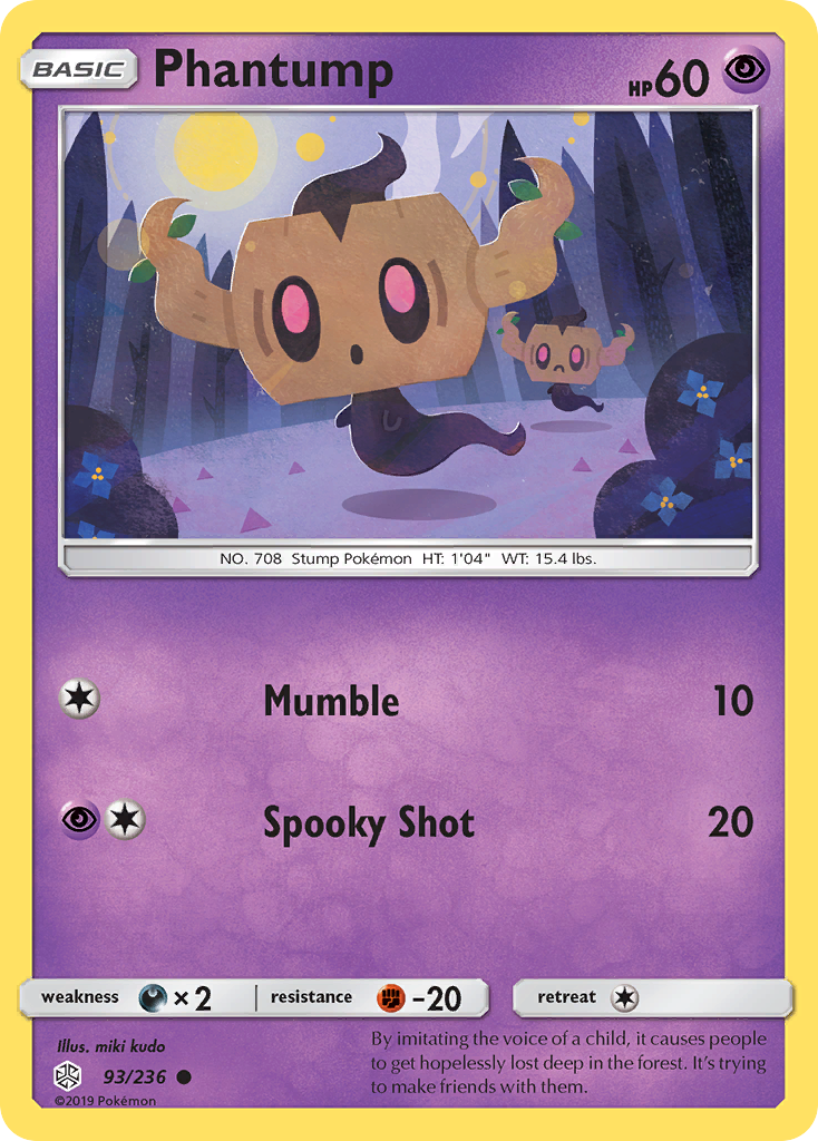 Phantump (93/236) [Sun & Moon: Cosmic Eclipse] | Amazing Games TCG