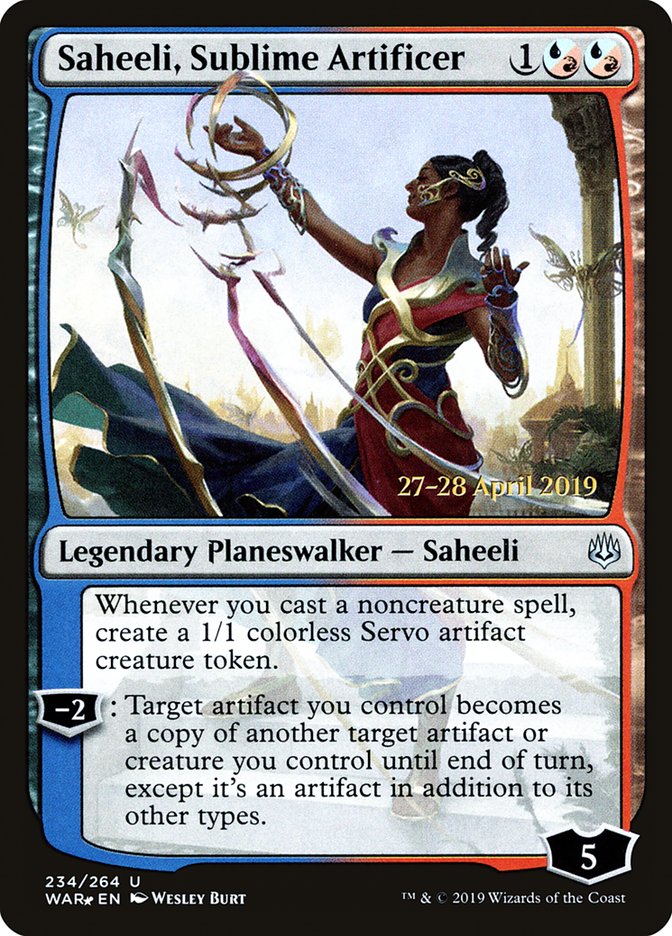 Saheeli, Sublime Artificer  [War of the Spark Prerelease Promos] | Amazing Games TCG