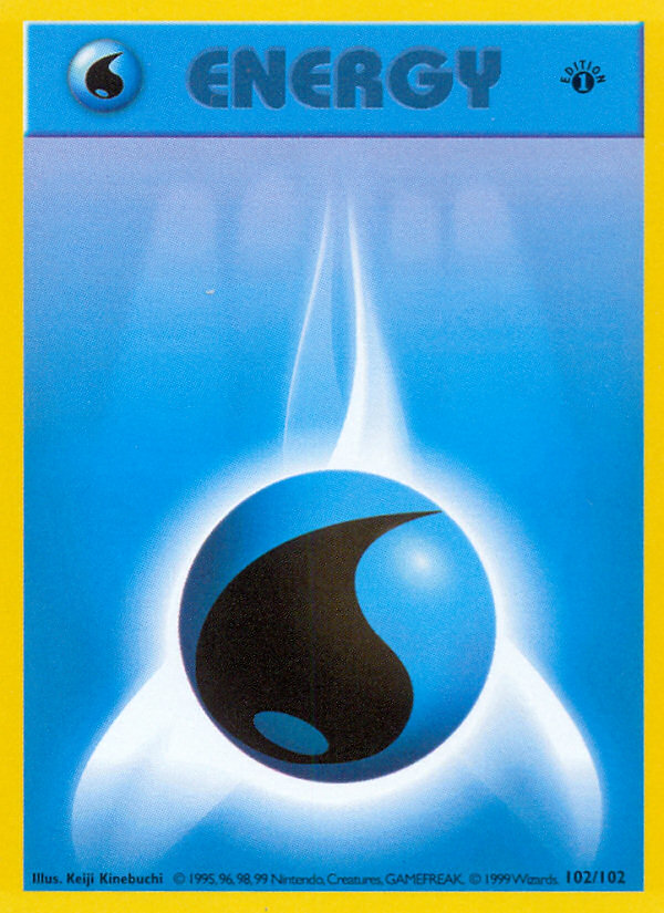 Water Energy (102/102) (Shadowless) [Base Set 1st Edition] | Amazing Games TCG
