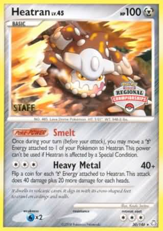 Heatran (30/146) (Regional Championships Staff) [Diamond & Pearl: Legends Awakened] | Amazing Games TCG