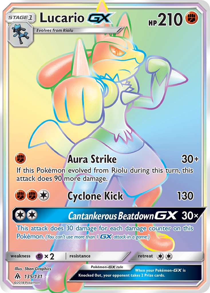 Lucario GX (135/131) [Sun & Moon: Forbidden Light] | Amazing Games TCG