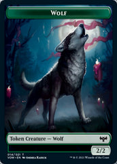 Blood // Wolf (014) Double-sided Token [Innistrad: Crimson Vow Tokens] | Amazing Games TCG
