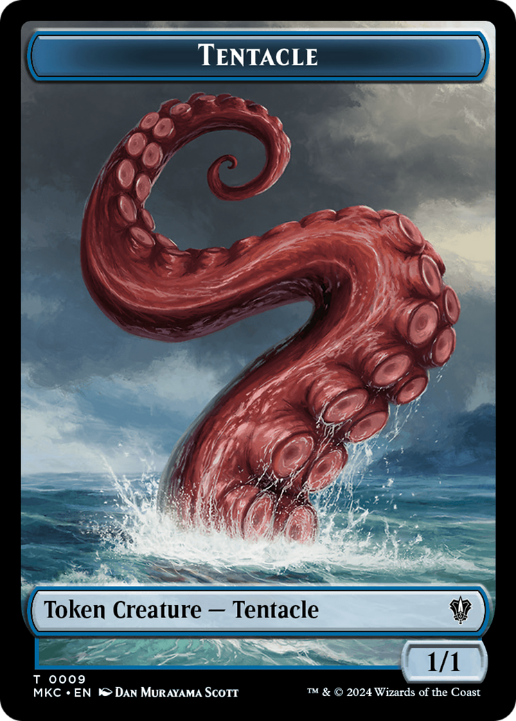 Tentacle // Koma's Coil Double-Sided Token [Murders at Karlov Manor Commander Tokens] | Amazing Games TCG