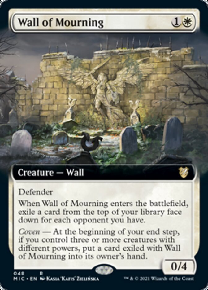 Wall of Mourning (Extended) [Innistrad: Midnight Hunt Commander] | Amazing Games TCG