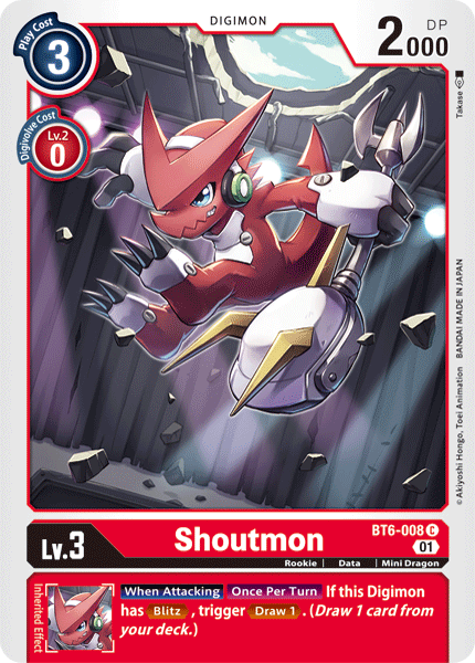 Shoutmon [BT6-008] [Double Diamond] | Amazing Games TCG