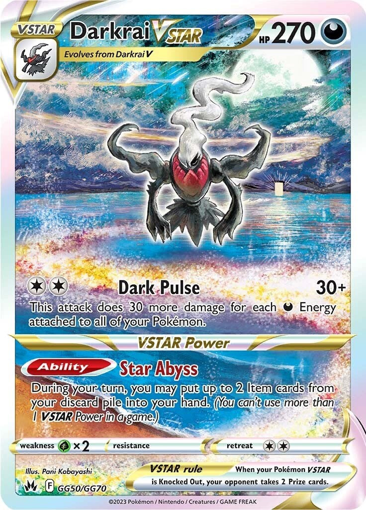 Darkrai VSTAR (GG50/GG70) [Sword & Shield: Crown Zenith] | Amazing Games TCG