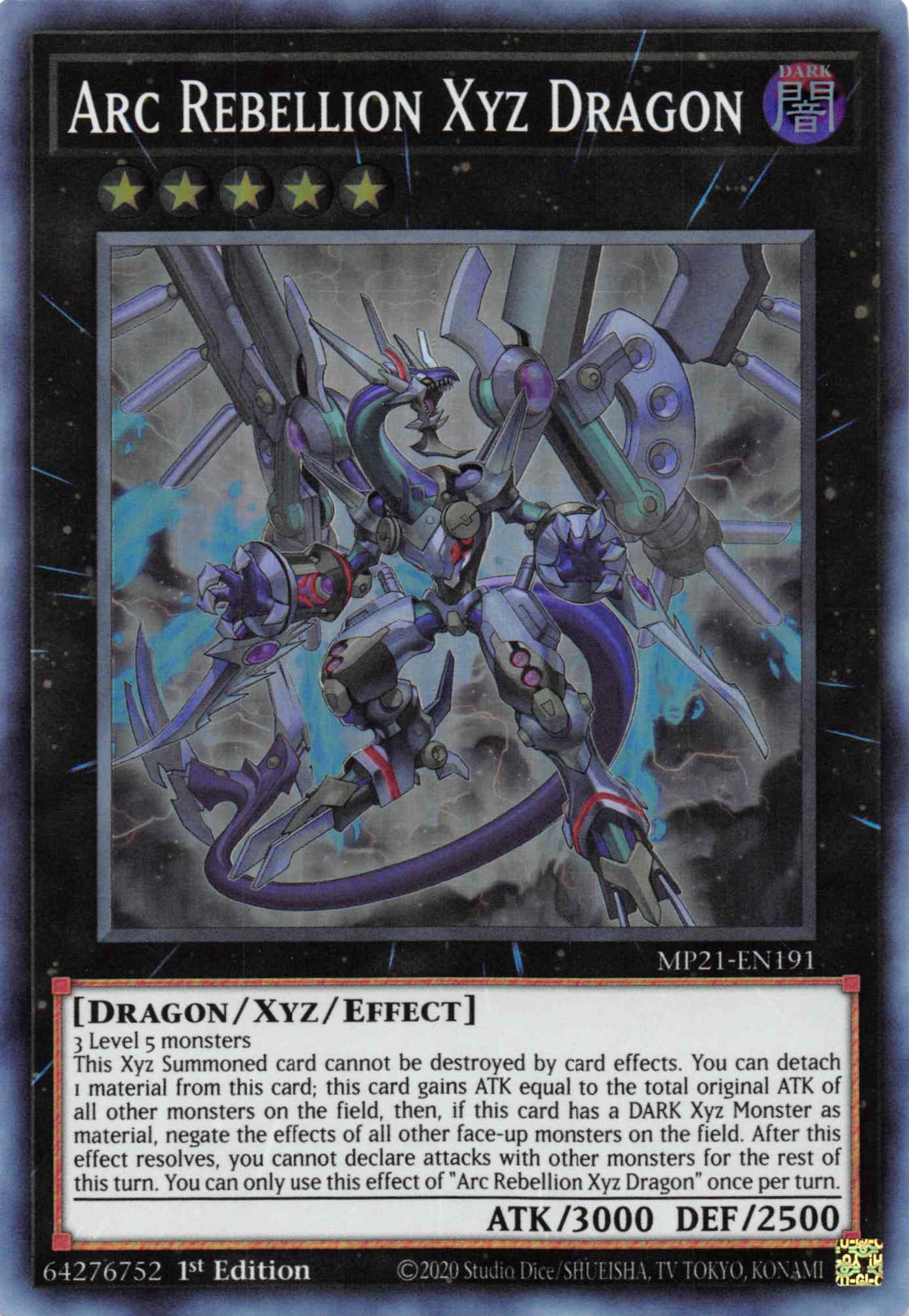 Arc Rebellion Xyz Dragon [MP21-EN191] Super Rare | Amazing Games TCG