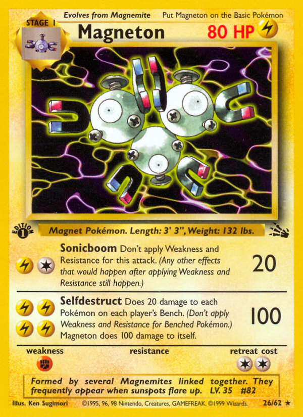 Magneton (26/62) [Fossil 1st Edition] | Amazing Games TCG