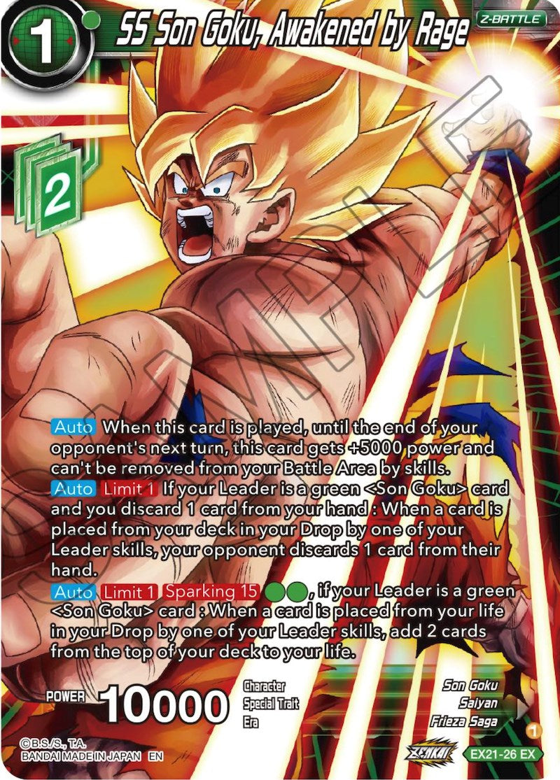 SS Son Goku, Awakened by Rage (EX21-26) [5th Anniversary Set] | Amazing Games TCG