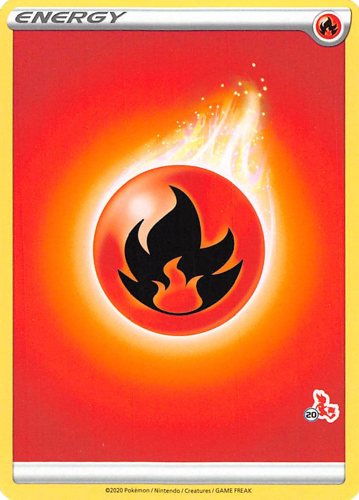 Fire Energy (Cinderace Stamp #20) [Battle Academy 2022] | Amazing Games TCG