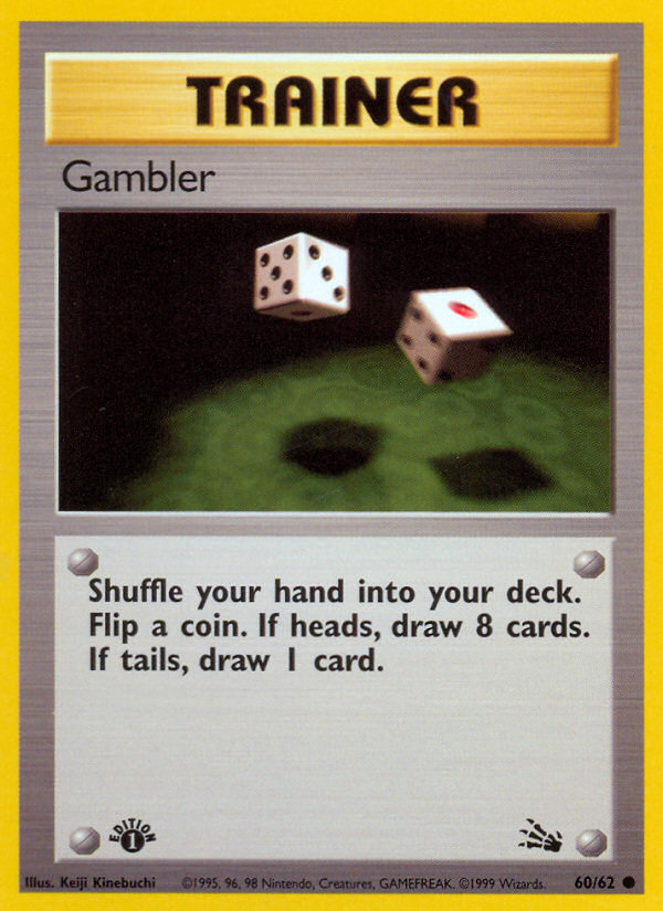 Gambler (60/62) [Fossil 1st Edition] | Amazing Games TCG