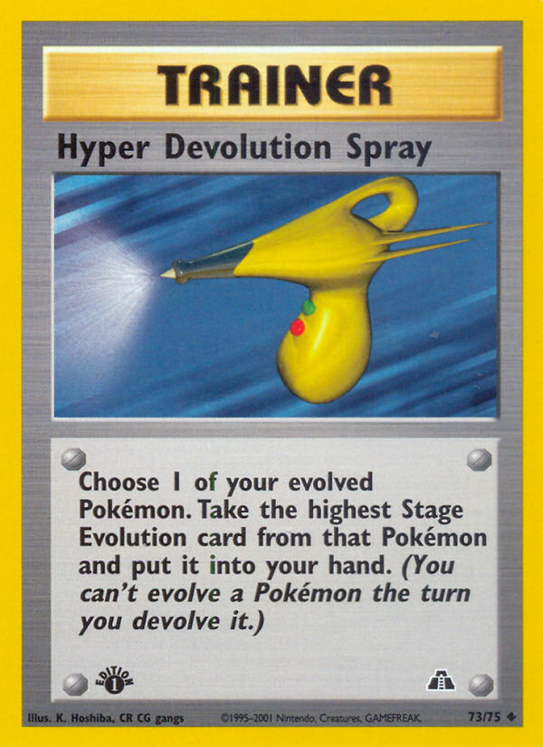 Hyper Devolution Spray (73/75) [Neo Discovery 1st Edition] | Amazing Games TCG