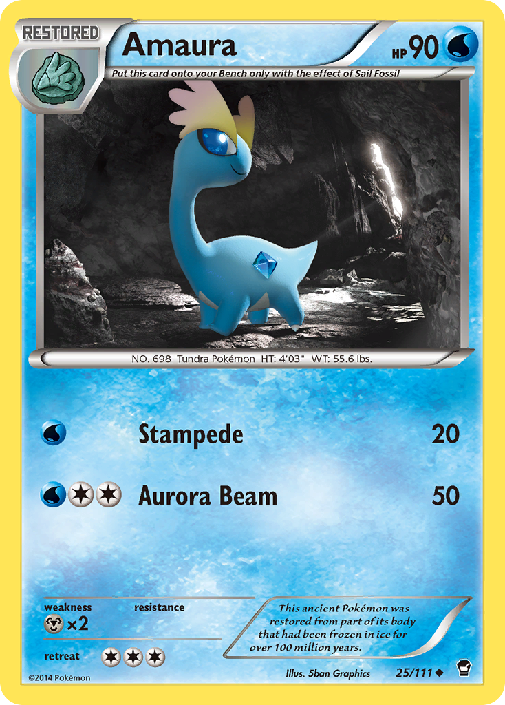 Amaura (25/111) [XY: Furious Fists] | Amazing Games TCG