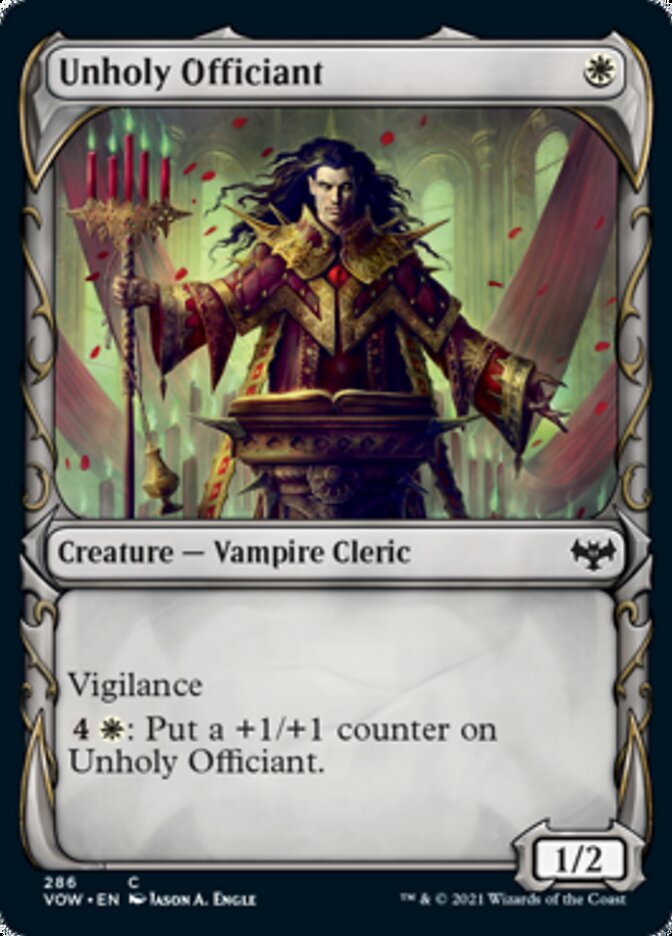 Unholy Officiant (Showcase Fang Frame) [Innistrad: Crimson Vow] | Amazing Games TCG