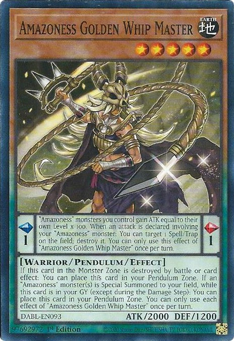 Amazoness Golden Whip Master [DABL-EN093] Common | Amazing Games TCG