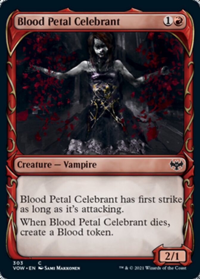 Blood Petal Celebrant (Showcase Fang Frame) [Innistrad: Crimson Vow] | Amazing Games TCG