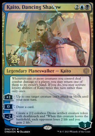 Kaito, Dancing Shadow [Phyrexia: All Will Be One Prerelease Promos] | Amazing Games TCG