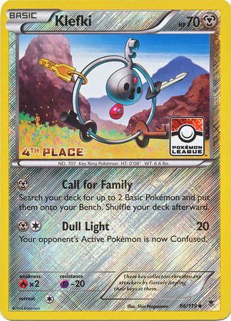 Klefki (66/119) (League Promo 4th Place) [XY: Phantom Forces] | Amazing Games TCG