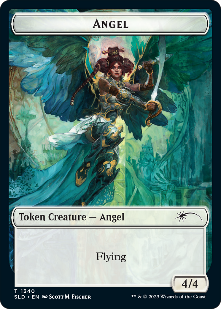 Angel (SLD) // Soldier (GRN) Double-Sided Token [Secret Lair: Angels Tokens] | Amazing Games TCG