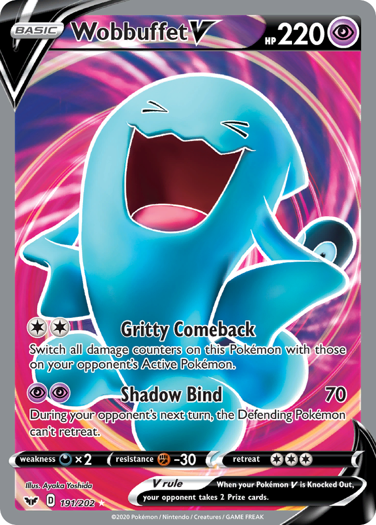 Wobbuffet V (191/202) [Sword & Shield: Base Set] | Amazing Games TCG