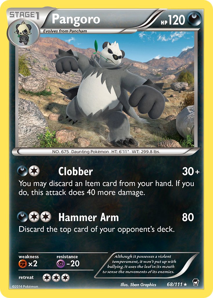 Pangoro (68/111) (Theme Deck Exclusive) [XY: Furious Fists] | Amazing Games TCG