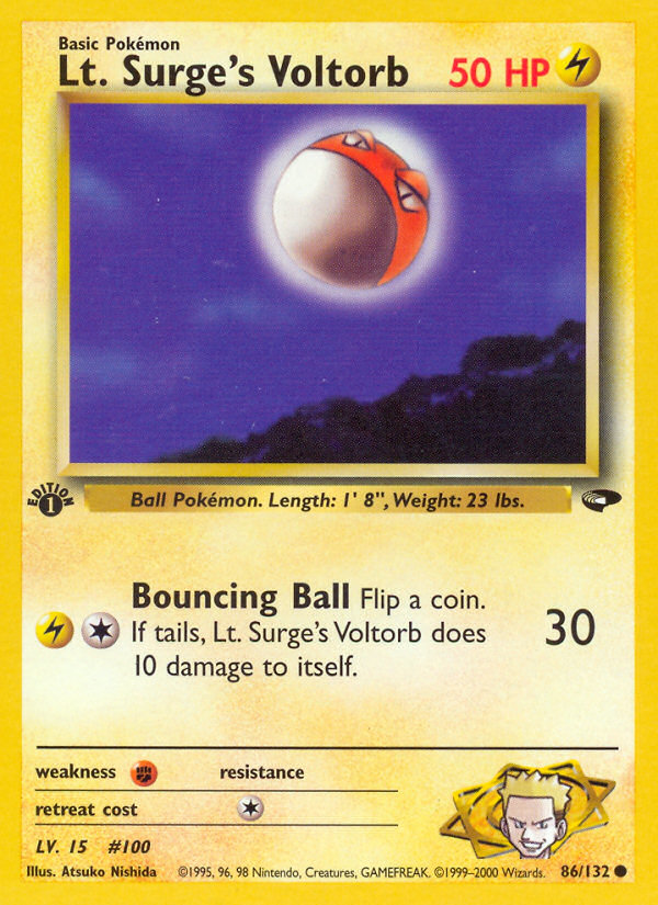 Lt. Surge's Voltorb (86/132) [Gym Challenge 1st Edition] | Amazing Games TCG