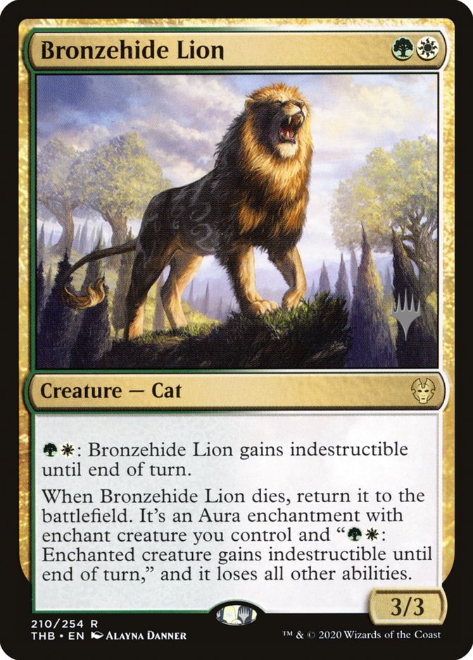 Bronzehide Lion (Promo Pack) [Theros Beyond Death Promos] | Amazing Games TCG