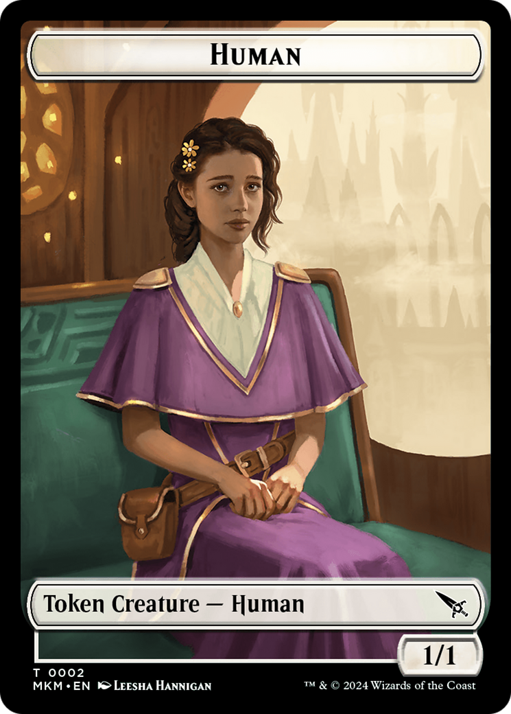 Human // Soldier Double-Sided Token [Murders at Karlov Manor Commander Tokens] | Amazing Games TCG