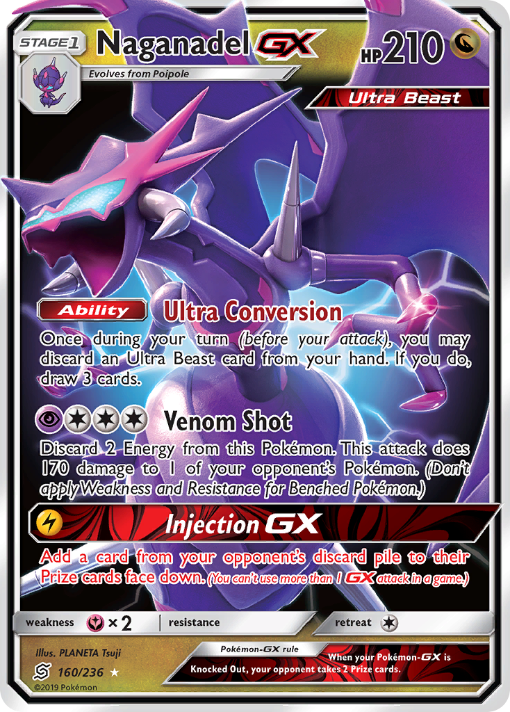 Naganadel GX (160/236) [Sun & Moon: Unified Minds] | Amazing Games TCG