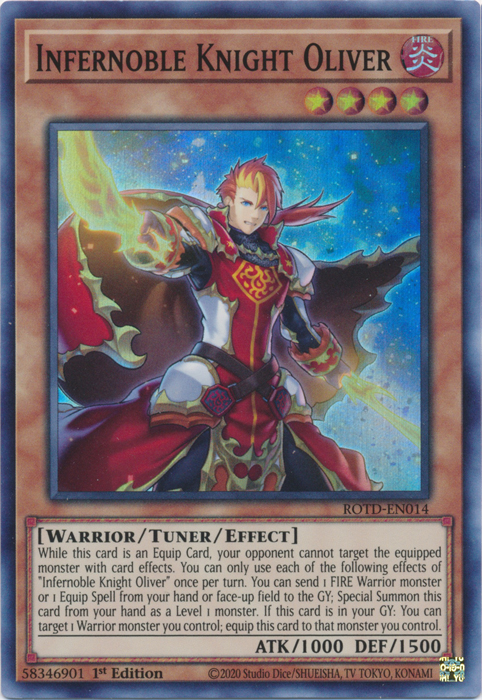 Infernoble Knight Oliver [ROTD-EN014] Super Rare | Amazing Games TCG