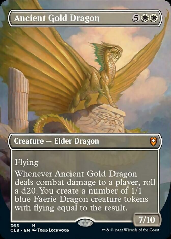 Ancient Gold Dragon (Borderless Alternate Art) [Commander Legends: Battle for Baldur's Gate] | Amazing Games TCG