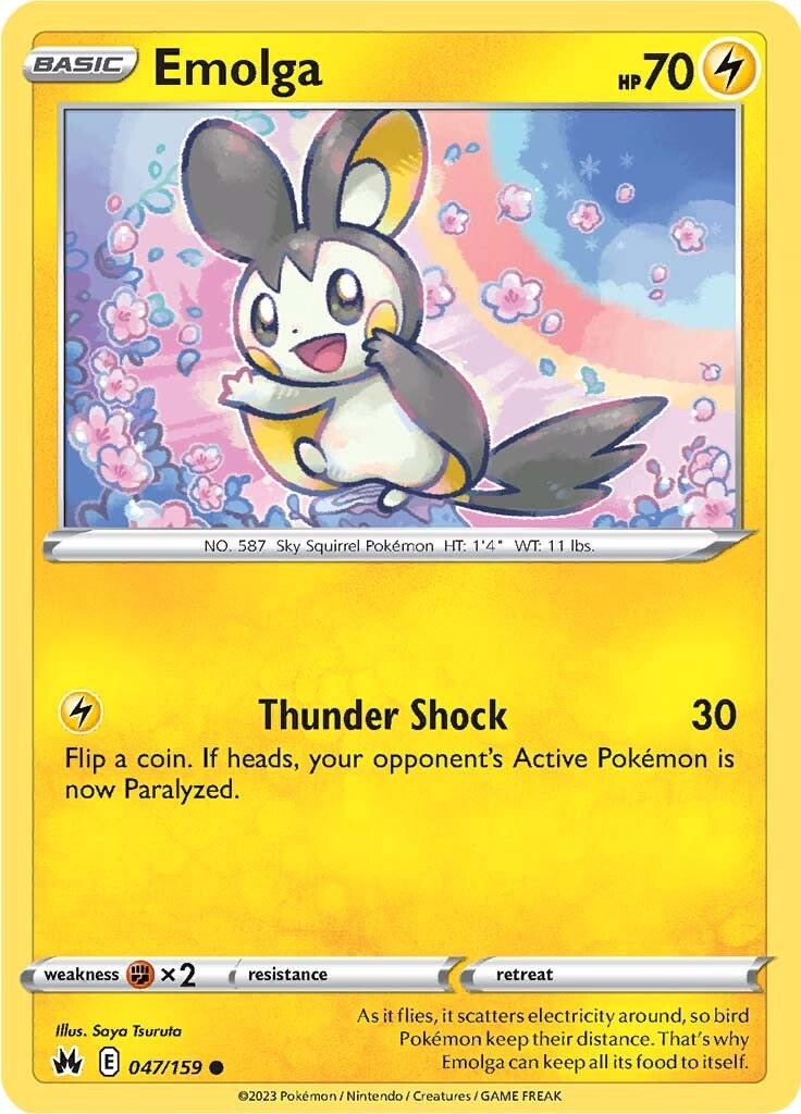 Emolga (047/159) [Sword & Shield: Crown Zenith] | Amazing Games TCG