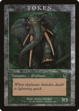 Elephant Token (Odyssey) [Magic Player Rewards 2002] | Amazing Games TCG