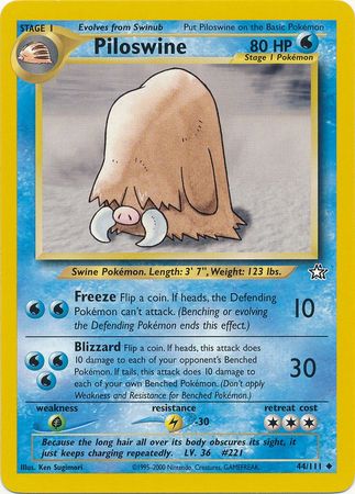 Piloswine (44/111) [Neo Genesis Unlimited] | Amazing Games TCG