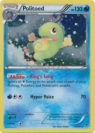 Politoed (18/111) (Cosmos Holo) [XY: Furious Fists] | Amazing Games TCG