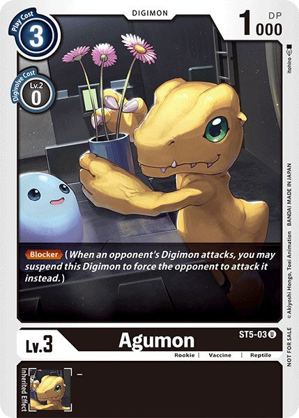 Agumon [ST5-03] (Official Tournament Pack Vol.3) [Starter Deck: Machine Black Promos] | Amazing Games TCG