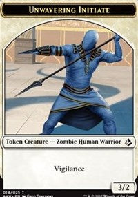 Unwavering Initiate // Wurm Token [Amonkhet Tokens] | Amazing Games TCG